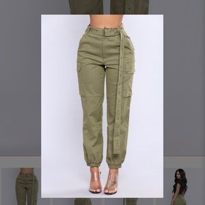 Fashion Nova Olive Cargo Chic Pants